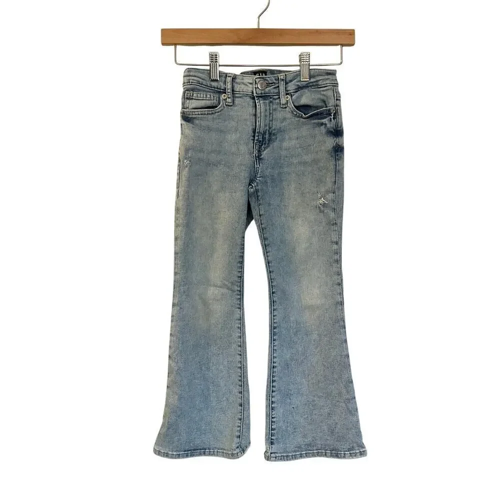 Gap '70's Flare Jeans sz 8 adjustable waist tabs